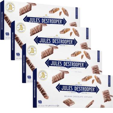 Imagem de 4x Biscoito Belga jules destrooper Chocolate Thins 100g