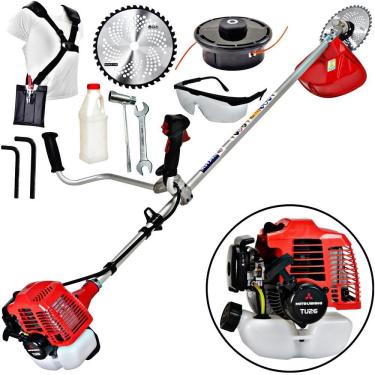 Imagem de Roçadeira Lateral Nakashi L261M á Gasolina Robusta e de Alta Potência Com Motor TU26