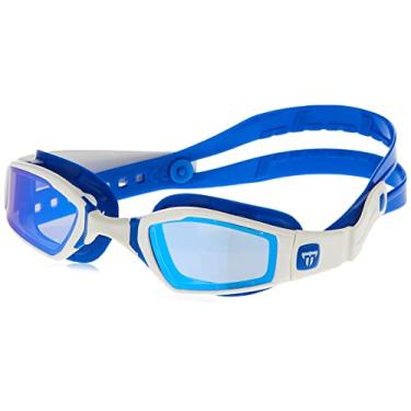 Imagem de Óculos de Natação Phepls Ninja Branco/Azul - Lente Titanium Azul