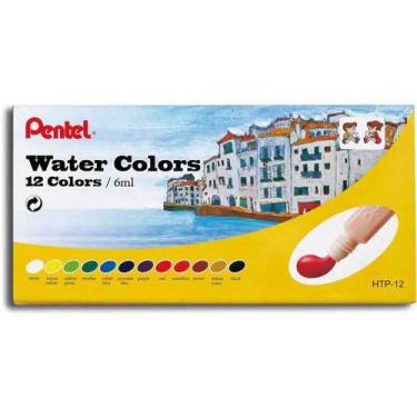 Imagem de Tinta Aquarela Pentel 12 Cores Water Colors Htp-12B 26652