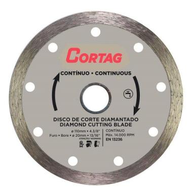 Imagem de Disco Cortag Diamantado Contínuo 110mm X 20mm