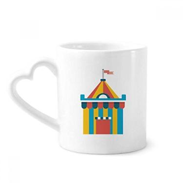 Imagem de Incrível caneca engraçada com ilustração de barraca de parque café cerâmica copo de coração de vidro