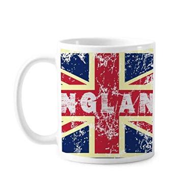 Imagem de Reino Unido the Union Jack Bandeira Mark Ilustração Caneca Cerâmica Café Porcelana Copos de Mesa