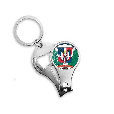 Imagem de Chaveiro Abridor de Garrafas Cortador de Unhas do País Emblema Nacional da República Dominicana Cortador de Unhas