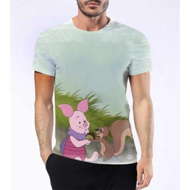Imagem de Camisa Camiseta Leitão Porco Rosa Ursinho Pooh Puff Hd 10 - Estilo Kra