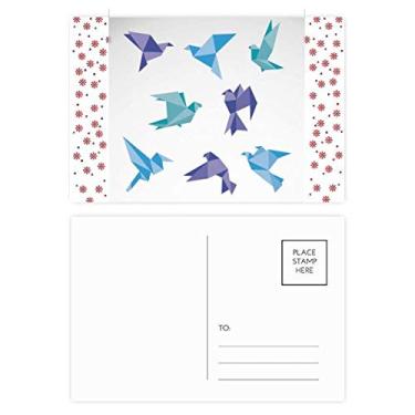 Imagem de Origami colorido padrão de pombo abstrato Natal Natal flor celebração cartão postal cartão de bênção