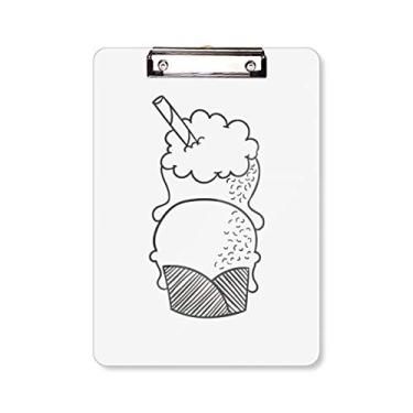 Imagem de Black Outline Biscuits Prancheta pasta de sorvete placa de apoio A4