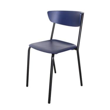Imagem de Cadeira Em Polipropileno Linha Banqueta Escritório Smart Azul - Design