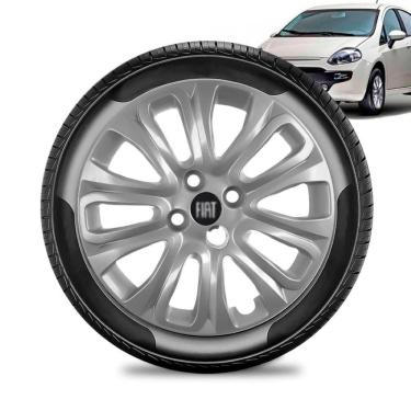 Imagem de Calota Fiat Punto aro 15 2015 a 16 prata todos Emb Preto