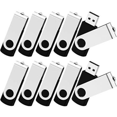 Imagem de Unidade flash Kootion 10x8GB 8g Memory Stick com design de chaveiro preto