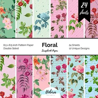 Imagem de Floral Scrapbook Paper: Pattern Paper Double Sided 8.5x8.5 Floral Design Paper for Card Making, Origami, Art Craft Projects and Scrapbook Journal 24 Paper Craft Sheets