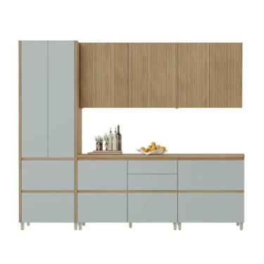 Imagem de Cozinha Completa 100% Mdf 5 Peças Nesher Rainha Marrom Verde