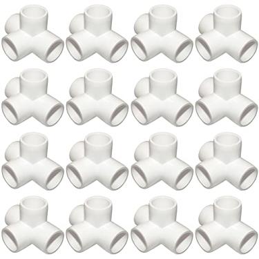 Imagem de ANPTGHT Conector de cotovelo de 4 vias com encaixe de PVC de 4 vias, saída lateral de cotovelo de grau de mobiliário de 90 graus, acessórios de canto de PVC para construção de móveis de estufa