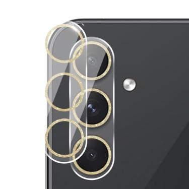 Imagem de MONASAY Pacote com 2 protetores de lente de câmera compatível com Samsung Galaxy S24 de 6,2 polegadas [anti-arranhões] [cobertura total] 9H anel de alumínio embutido de vidro temperado capa para