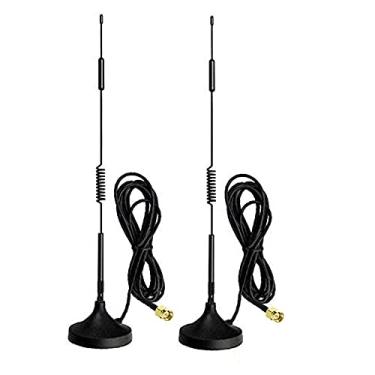 Imagem de CORONIR Antena SMA 12DBi 4G LTE CPRS GSM 3G 2.4G WCDMA Antena omnidirecional com cabo de extensão de base magnética para roteador WiFi, banda larga móvel ao ar livre, pacote com 2