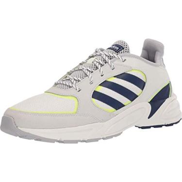 Imagem de adidas Tênis masculino Valasion 90s, Nuvem branco/azul escuro/amarelo de alta resolução, 7