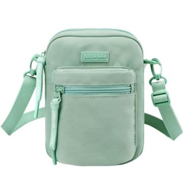 Imagem de Long Keeper Bolsa tiracolo para celular - Bolsa tiracolo feminina e masculina resistente à água para corrida esportiva bolsa transversal com cinto de cintura, Verde, One Size