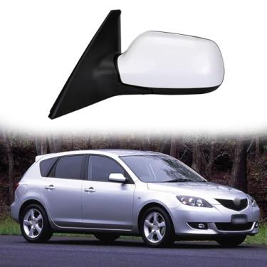 Imagem de Espelho retrovisor adequado para Mazda 3 BK M3 2006-2012 para montagem do espelho lateral do motorista para Mazda 3, acessórios, ajuste de lente, dobrável elétrico