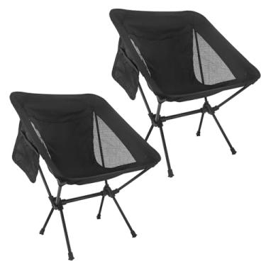 Imagem de NewDoar 2 cadeiras de acampamento Pac, pacote com 2, cadeira compacta dobrável, portátil, com bolsa de transporte, cadeira dobrável pequena e leve, para caminhadas, praia e pesca