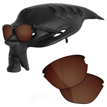 Imagem de RockShell Lentes polarizadas de substituição para óculos de sol Oakley Frogskins Lite OO9374 - marrom mogno