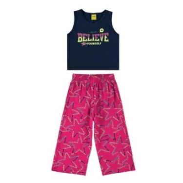 Imagem de Conjunto Blusa Regata Com Calça Pantacourt Believe Kids-Feminino