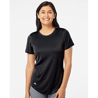 Imagem de Camiseta esportiva feminina Adidas (A377) - Preta - G