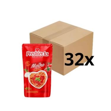 Imagem de Molho de Tomate Tradicional Predilecta, Opção Vegana, 300g, Caixa com 32 Unidades