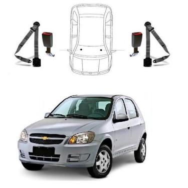 Imagem de Par de Cintos de Segurança 3 pontos celta+ Par de Fechos - HCML, Cinza