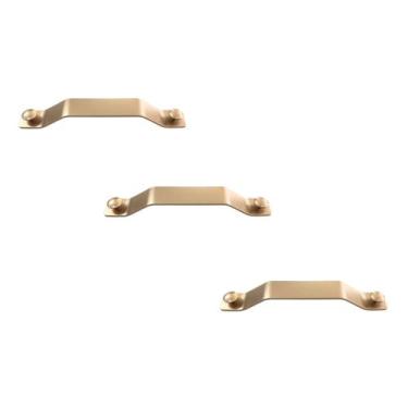 Imagem de Kit 3 puxador nord alça 160 mm dourado matte zen zp1843.955 móveis