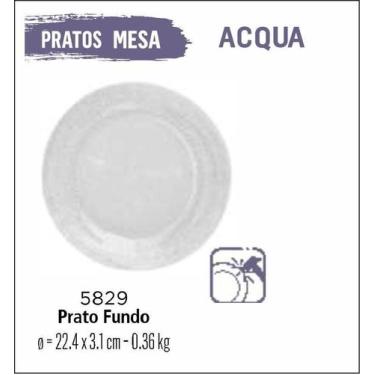 Imagem de Jogo De Prato Acqua 06 Pratos Fundos - Sopa - Vidro - Duralex 