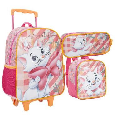 Imagem de Kit Mochila Infantil Gatinha Marie X Lancheira Estojo Xeryus