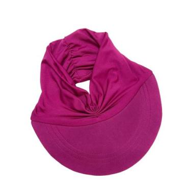 Imagem de Viseira Adulto Turbante Dupla Face Feminina Com Proteção Solar Uv 50 P