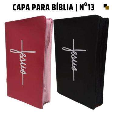 Imagem de Capa para Bíblia de Estudo Grande com Zíper Escrito Jesus  Número 13 -