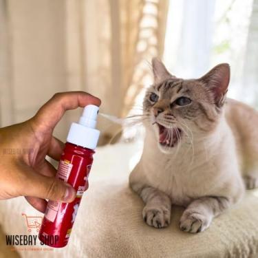 Imagem de Spray Bucal Para Cães e Gatos Hálito Fresto 80Ml (Morango)