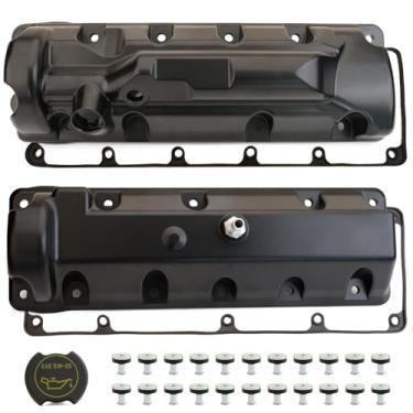 Imagem de MITZONE Tampas de válvula de motor de alumínio compatíveis com Ford F-150 E-150 E-250 2006-2014 Crown Victoria Lincoln Mark LT Town Car Mercury Grand Marquis 4.6L V8 SOHC