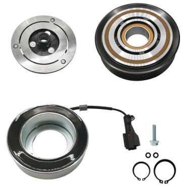 Imagem de Kit de montagem de embreagem de compressor A/C, bobina de rolamento de polia de placa, 1368, substituição para Subaru Forester 4CYL 2,5L, compressor de ar condicionado CA kit de reparo automotivo de