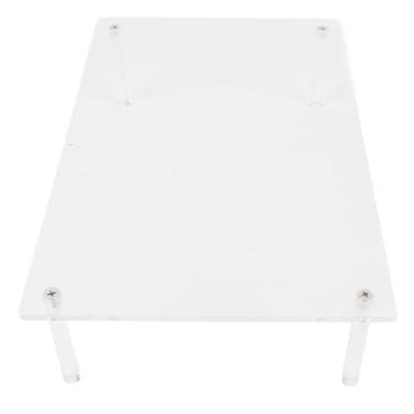 Imagem de Suporte Riser para Laptop Com Armazenamento Organizado, Prateleira de Mesa Ergonômica de Acrílico para Computador de TV, Adequado para Monitores e Impressoras, Montagem Em 5