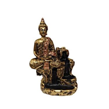 Imagem de Incensario Cascata Cascata Pedra Buda Hindu Meditando Zen 1 - Decore C
