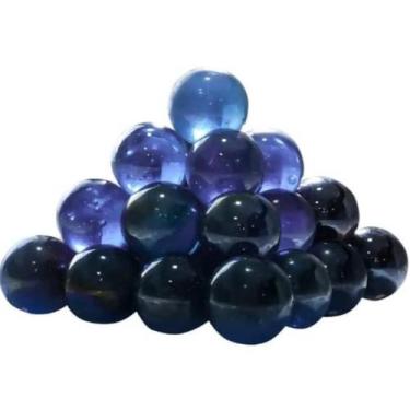 Imagem de 40 Bolinhas Gude Lisa Fubeca Escalda Pés Relax Vidro Natural - good ho