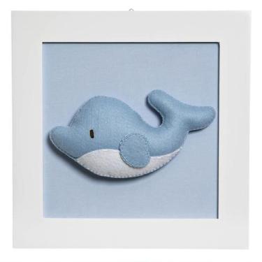 Imagem de Quadro Decorativo Baleia Quarto Bebê Infantil Menino - Potinho de Mel