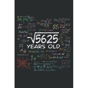 Imagem de Math Square Root of 5625 Vintage 75Th Birthday 75 Years Old Meme: DOG JOURNAL - 6" x 9", 100 Pages: Wide Ruled Paper Notebook Journal | Pretty Wide ... for Home School College for Writing Notes.