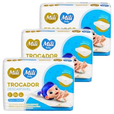 Imagem de TROCADOR  Descartável (Lençol Absorvente)  MILI Love & Care  3 Pacotes