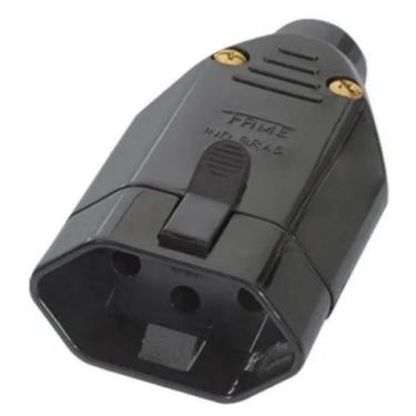Imagem de Tomada Femea Fame 2P+T 10A 250V Preto