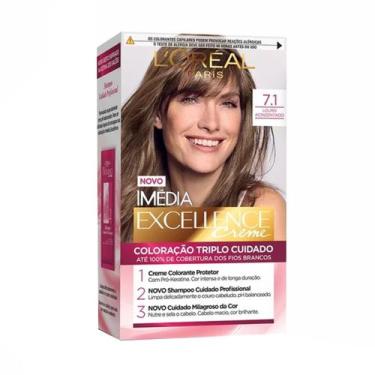 Imagem de Coloração Imédia Excellence Creme 7.1 Louro Acinzentado - LnullOréal, 