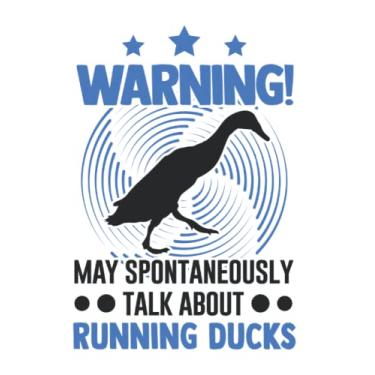 Imagem de Laufenten Notizbuch: May spontaneously talk about Running Ducks / 6x9 Zoll / 120 karierte Seiten