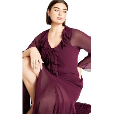 Imagem de City Chic Women's Apparel Cidade chique feminina plus size maxi gáspea, Ameixa, 25 Plus Size