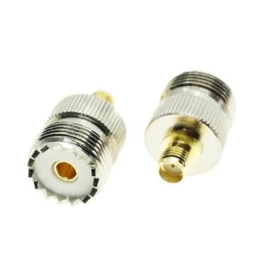 Imagem de 1 peça sma macho fêmea para uhf pl259 macho fêmea so239 conector adaptador de plugue(1Pcs SMA UHF-KK)