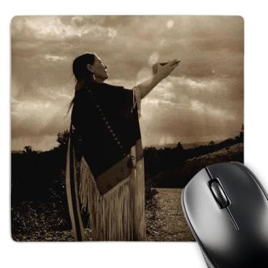 Imagem de 3dRose Mouse pad LLC 20 x 20 x 0,65 cm, mulher nativa americana Santa Fe Nm Julien McRoberts (mp_92694_1)