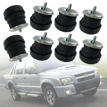 Imagem de JKYH TECHPLUS Kit de montagem de corpo de 8 peças para captador Chevy S10 1994-2004 Chevy GMC Sonoma 1994-2004 924-180 924-181 buchas superiores e inferiores, posição do parafuso de retenção 1 2 3 4