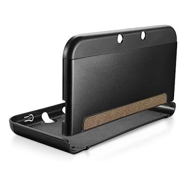 Imagem de Capa protetora com capa rígida compatível com Nintendo 3DS XL LL, antiarranhões e antiderrapante - preta